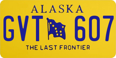 AK license plate GVT607