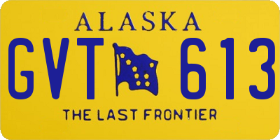 AK license plate GVT613