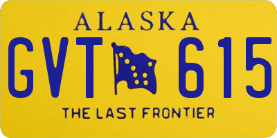 AK license plate GVT615