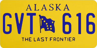 AK license plate GVT616