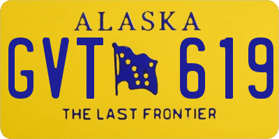 AK license plate GVT619