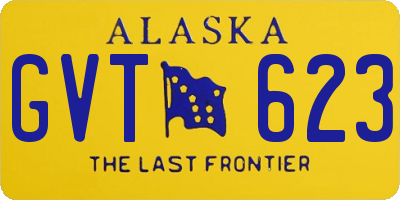 AK license plate GVT623