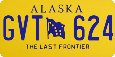 AK license plate GVT624