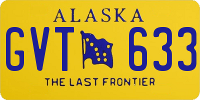 AK license plate GVT633