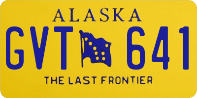 AK license plate GVT641