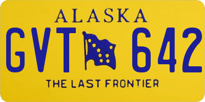 AK license plate GVT642
