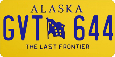 AK license plate GVT644