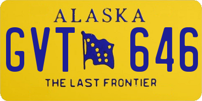 AK license plate GVT646