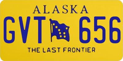 AK license plate GVT656