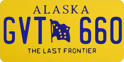 AK license plate GVT660