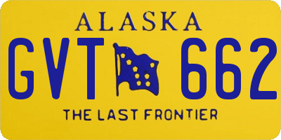 AK license plate GVT662