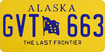 AK license plate GVT663