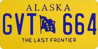 AK license plate GVT664