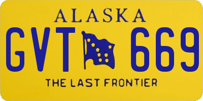 AK license plate GVT669