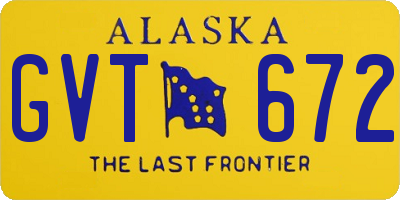 AK license plate GVT672