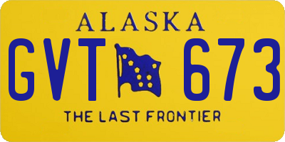 AK license plate GVT673