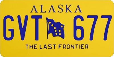 AK license plate GVT677