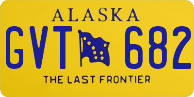 AK license plate GVT682