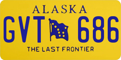 AK license plate GVT686