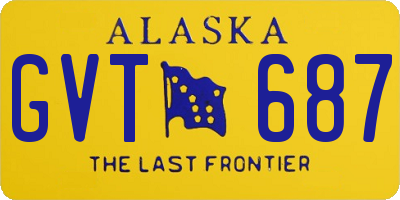 AK license plate GVT687