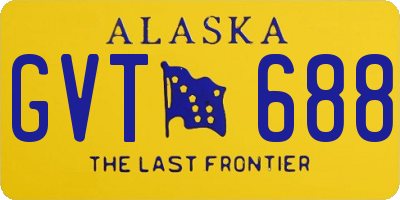 AK license plate GVT688
