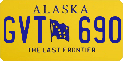 AK license plate GVT690