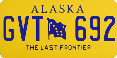 AK license plate GVT692