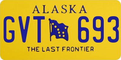 AK license plate GVT693