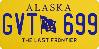 AK license plate GVT699