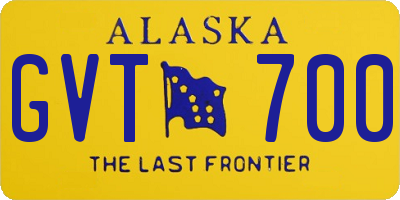 AK license plate GVT700