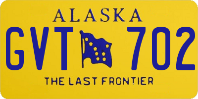 AK license plate GVT702