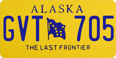 AK license plate GVT705