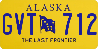AK license plate GVT712