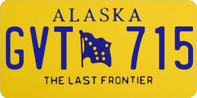 AK license plate GVT715