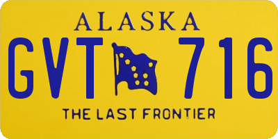 AK license plate GVT716
