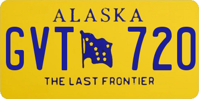 AK license plate GVT720