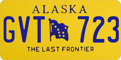 AK license plate GVT723