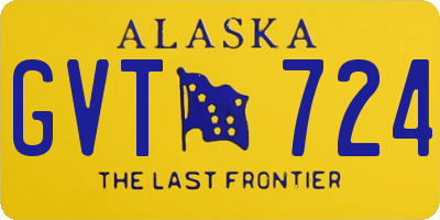 AK license plate GVT724