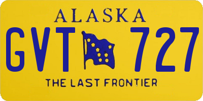 AK license plate GVT727