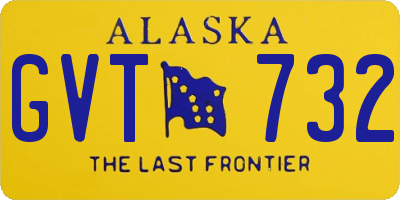 AK license plate GVT732