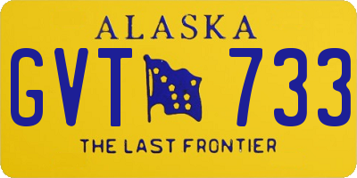 AK license plate GVT733