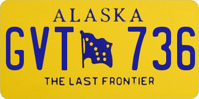 AK license plate GVT736