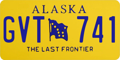AK license plate GVT741