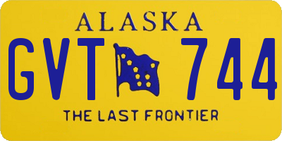 AK license plate GVT744