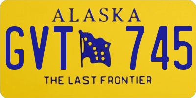 AK license plate GVT745