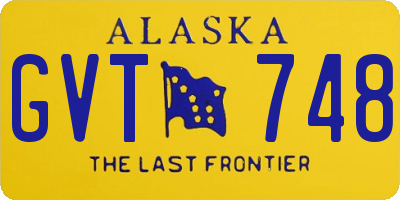 AK license plate GVT748