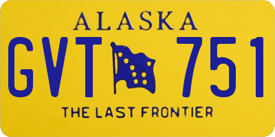 AK license plate GVT751