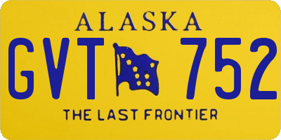 AK license plate GVT752