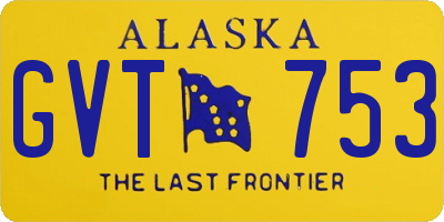 AK license plate GVT753