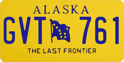 AK license plate GVT761